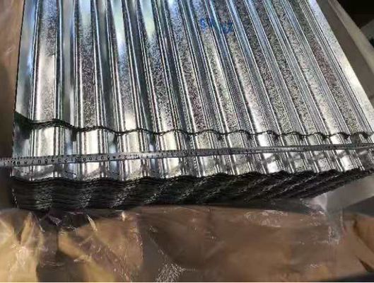 Revestimiento de zinc galvanizado 40-275 g/m2 Hoja zigzag regular / cero / grande