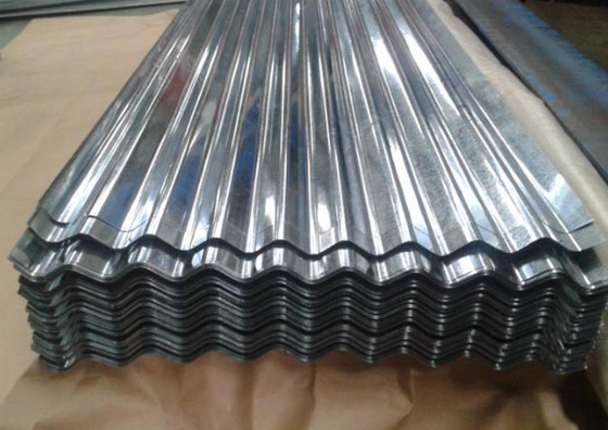 Revestimiento de zinc galvanizado 40-275 g/m2 Hoja zigzag regular / cero / grande