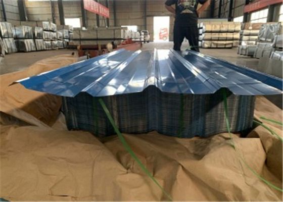comprar Chapa ondulada pre-pintada DX51D Z120 PE de 0,45 mm RAL9002 para cubiertas industriales y residenciales online manufacture